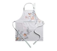 Maison d' Hermine Whitish Shabby Chique Tablier de Cuisine 1 pièce 100% Coton avec col réglable et Poche Centrale cachée, Cravate Longue pour Femme, Homme, Cuisine, Restaurant, fête mères(70cm x 85cm)
