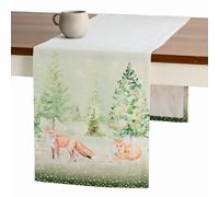 Maison d' Hermine Winter Mornings - Chemin de table - 100 % coton - Pour fêtes, dîners, vacances, cuisine, Thanksgiving et Noël - 50 x 150 cm