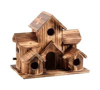 Maison d' Maison d' pour l'extérieur Maison de avec 6 Trous Oiseaux Bleus Pinsons Nichoir nichoir Nichoir pour décor de Jardin/Cour/Patio Mangeoire Lapin Accrocher