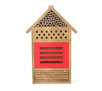 Maison d'abeille en Bois pour Insectes, abri d'hôtel, décoration de Jardin, nichoir Encourage Les Abeilles à Vivre Leur nid dans Votre Jardin, Bois de Platane 19.5x3.8x29.8cm