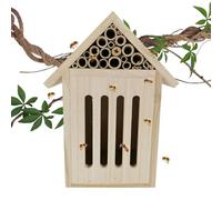 Maison d'abeilles, boîte à abeilles en bois, décoration de jardin, ruche d'abeilles pour coccinelles, abeilles pollinisatrices et papillons 11 x 9 x 21 cm
