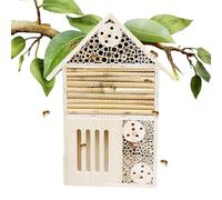 Maison d'abeilles, maisons d'abeilles pour le jardin, boîte d'abeilles en bois naturel et abri papillon, décoration de jardin robuste et élégante, ruche pour , bière pollinisatrice