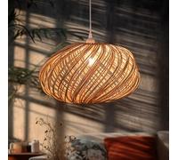 Maison d'Ailleurs - Abat-jour en Rotin Naturel D45 cm, Suspension Non-Électrifiée, Luminaire Style Bambou ou Osier pour Éclairage de Plafond, Lustre ou Lampadaire