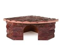 TRIXIE Maison d'angle Jesper pour cochons d'Inde et lapins nains, 42x30x30 cm, 62043, bois d'écorce