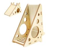 Maison d'angle pour Hamster, Maison cachée en Bois pour Hamster,Cage de cachette d'angle pour Hamsters - Décor d’habitats de Maison boisée pour cochons d’Inde, gerbilles, écureuils, Souris
