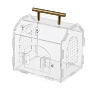 Maison d'araignée sauteuse, bassin transparent pour reptiles avec poignée | Design de reptile transparent, habitat ouvert vers l'avant, réservoir d'araignée saut avec poignée, pour voyager dans le