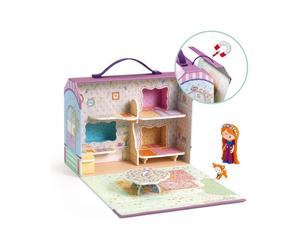 Maison de Bluchka et Indie - Figurines Tinyly avec Roulotte Transportable