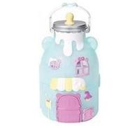 BABY born MAISON EN FORME DE BOUTEILLE - Dotée d'une poignée et offre un bel espace de vie sur 2 étages. Loge un habitant très spécial : un bébé surprise avec plusieurs fonctions et accessoire
