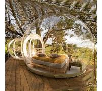 Maison de Bulles, Maison à Bulles Gonflable avec Vue panoramique à 360° en PVC Transparent, Lot de 3, Plusieurs Tailles(4m)