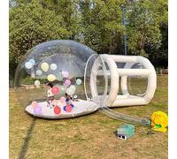 Maison de Bulles, Tente dôme Gonflable à Bulles de 3 m de diamètre et Tunnel de 2 m avec souffleur