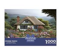 Maison de Campagne en Montagne Puzzle Amusant Jeu De Puzzle Activités Familiales Stimulantes 1000 Stukjes Chalet Alpin Casse-tête Qualité Premium pour Adultes 38x26cm/1000pcs