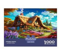 Maison de Campagne en Montagne Puzzles Jeu De Puzzle Activités Familiales Stimulantes 1000 Pieces Chalet Alpin Puzzles Classiques Qualité Premium pour Adultes 70x50cm/1000pcs