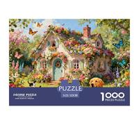 Maison de Campagne Enchanted Garden Puzzle en Bois Imperméable Puzzles De 1000 Pièces pour Adultes Cadeaux Coloré Jeux De Stimulants