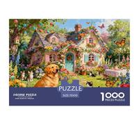 Maison de Campagne Enchanted Garden Puzzle en Bois Imperméable Puzzles De 1000 Pièces pour Adultes Impossible De Décoration pour La Maison