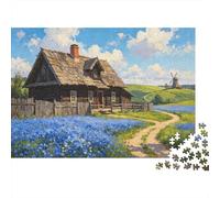 Maison de Campagne Paysage agricole Puzzle pour Adultes Puzzle 1000 Pièces Papier Détente Cadeau Décor Maison 38x26cm/1000pcs