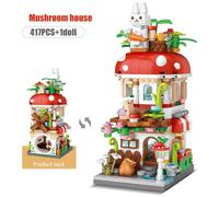 Maison De Champignon - Blocs De Construction De Maison Magique, Figurines D'amis, Jouets Pour Enfants, Cadeaux