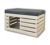 Maison de Chat Bois Coffre Avec Velours Banc Katzenhöhle 90x40x50 CM
