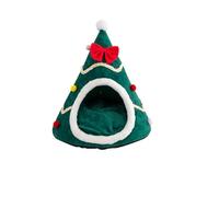 Maison De Chat d'arbre De Noël Niche De Sapin De Noël pour Chat Arbre De Noël pour Animaux De Compagnie Chat Nid pour Chat Lit Maison Intérieur Chien Maison Portable Tente pour Chat(Vert M)