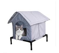 Maison de Chat d'extérieur imperméable Toit en Pente Anti-Vent et | Abri extérieur pour chat Pour chaton qui dort sur la terrasse ou dans le jardin par temps froid