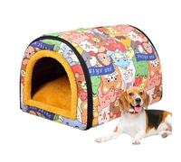 Maison De Chat En Plein Air - Kennel De Tissu De Chiens Chaud À L'épreuve Chaude | Refuge Pour Animaux De Compagnie Lavable Amovible Avec Tapis Moelleux | Maison De Chat Sauvage Pour Petits Animaux De