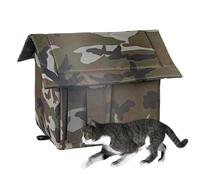 Maison de chat extérieure imperméable - Abri de chat extérieur couvert, maison pour animaux résistant au | Abri semi-fermé chaud pour chats errants, chatons, refuge d'hiver pour
