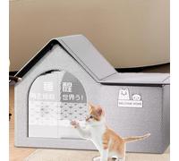 Maison De Chat Refroidissante, Maison De Chat en Plein Air Étanche Isolée, Chenil De Refroidisseur pour Animaux De Compagnie Pliable Repos avec 10 Paquets De Glace, Tente De Refuge pour Animaux Été