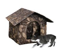 Maison de chat sauvage en plein air | Niche extérieure durable et résistante à l'eau - Niche d'hiver pour errants, abri d'hiver pour extérieur ou intérieur, facile à mo