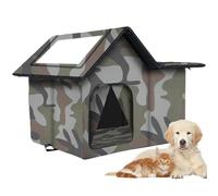 Maison de Chat Sauvage isolée extérieure pour l'hiver, Maison de nid de Chats Semi-fermé à l'épreuve des intempéries, abri de Couchage de Chaton de Chaleur pour Grange -Ballons Jardin