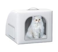 Maison De Chats Refroidissant, Garniture De Glace Pour Les Chiens Extérieurs Pliants - Boîte De Grotte Pour Animaux De Compagnie Avec Des Sacs De Glace Coussin Pour Appartement Balcon Plage Patio