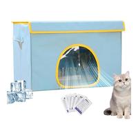 Maison de climatisation pour animaux de compagnie | Grand abri pliable pour chat - Maison climatisée avec 6 blocs de glace pour intérieur et extérieur - Ventilé, facile à nettoyer et à assembler