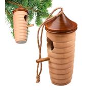 Maison de colibri en bois, nichoir à oiseaux pour colibri, jardin naturel extérieur, petite maison de colibri suspendue avec corde pour oiseaux sauvages, colibri, moineau, décoration de jardin