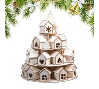 Maison de compte à rebours de Noël - Décoration de l'Avent festive - Calendrier de l'Avent 24 jours - Pour , filles, femmes, hommes, amis