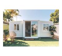 Maison de conteneur de luxe préfabriquée portable 2 chambres à coucher design modulaire pour petit espace de vie, restaurant, bureau, centre commercial, boutiques, maison temporaire, maison de