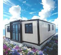 Maison de conteneur en acier à double aile fiable pour le camping sauvage pour bureau, centre commercial, magasin, magasin, maison temporaire, maison de glamping, cabane de jardin