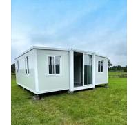 Maison de conteneur extensible portable préfabriquée de 6,1 m/12 m, maisons préfabriquées modernes et modernes pour hébergement temporaire aventures pour villas en plein air, vérandas, jardin