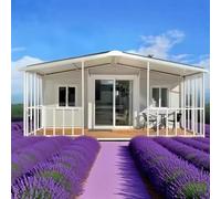 Maison de conteneur mobile extensible de 6,1 m, 9,1 m, 12,2 m, 2 ou 3 chambres avec cuisine et salle de bain, petite maison préfabriquée moderne en A pour appartement, salon, complexe ou escapade