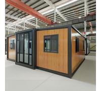 Maison de conteneur modulaire pliable - Installation en 10 minutes avec une équipe de 4 personnes, conforme à la réglementation du bâtiment | Parfait pour studio d'arrière-cour, magasin pop-up et