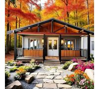 Maison de conteneur pliable 6,1 m 12,2 m extensible modulaire Tiny Home | Design compact qui combine des pièces pratiques pour un usage résidentiel, un bureau à domicile, une suite d'invités ou un