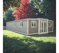 Maison de conteneur pliable de luxe de 3 à 4 chambres avec salle de bain et cuisine extensible modulaire maison préfabriquée 9,1 m