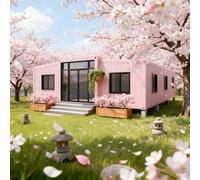 Maison de conteneur pliable portable et durable de 12,2 m avec 3 chambres et cuisine - Kit modulaire compact pour escapade en montagne, logement de chantier ou petites familles