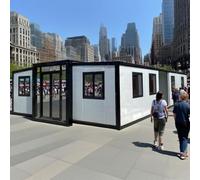 Maison de conteneur portable pour adultes, petite maison préfabriquée avec une construction robuste, idéale pour vivre, adaptée pour la vie hors réseau et les logements d'urgence avec conception à