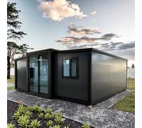 Maison de conteneur portable préfabriquée de 6,1 m et 12,2 m pour bureau, hôtel, boutiques, maison de glamping, cabane de jardin
