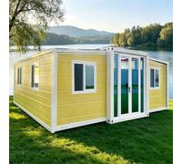 Maison de conteneur préfabriquée extensible pliable de 20 pi 40 pi Tiny | Le design compact crée un intérieur pratique pour la vie dans le jardin, les cabines de vacances, les suites d'invités ou les