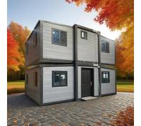 Maison de conteneur préfabriquée personnalisable à 2 étages - Petite maison extensible avec 1 à 6 chambres, bureau et design modulaire moderne à vendre
