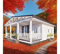 Maison de conteneur renforcée par tous les temps, préfabriquée durable pour petite maison à vendre, assemblage rapide, petites maisons idéales pour vivre pour les adultes, conception modulaire