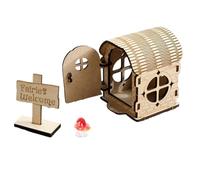Maison De Fée Assemblée en Bois - Kit De Maison Miniature Arquée DIY | Ensemble D'artisanat Créatif Fabriqué À La Main pour Les, Décoration De Jardin Et Présentoir De Bibliothèque - Une Idée C