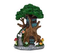 Maison de fée solaire - Statue de cour lumineuse à DEL, figurine de patio durable à énergie solaire qui illumine allée, pelouse, porche, balcon, ajoute un charme fantaisiste à votre jardin ou jardin
