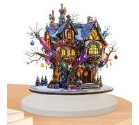 Maison de fées en acrylique - Miniature plate papillon | Décoration extravagante | Décoration de table pour les fêtes - Enchanteur panneau de bureau « Benefiz », merci