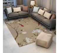 Maison de Ferme Tapis 140x200 pour Salon carpette lavables Grands Descente lit Floraux Modernes à Poils Faibles résistants aux Taches Fine et Douce Coiffure Sol Pliante Poil Bas