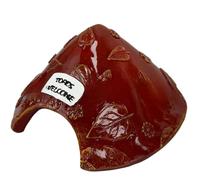 Maison de Grenouille, Habitat de Crapaud 8 x 4 Pouces, Maison Grenouille en résine à Motif Feuilles - Abri Protection pour Crapaud avec Panneau Bienvenue pour Jardin extérieur, Cour, zo